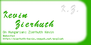 kevin zierhuth business card